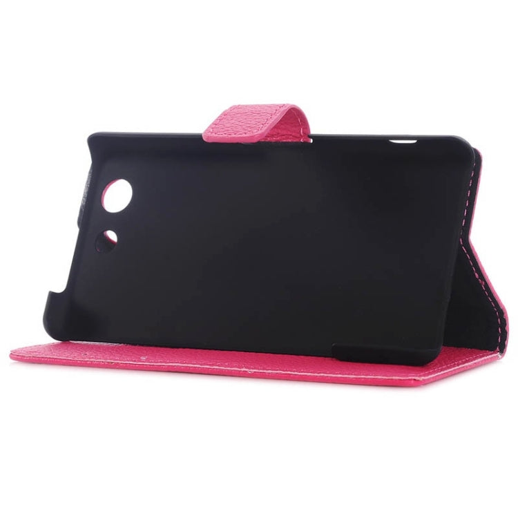 Litchi Texture Horizontal Flip Magnetic Buckle Leather Case with Card Slots & Wallet & Holder for Sony Z4 Compact / Z4 Mini