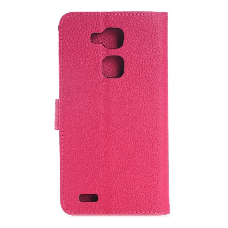 Litchi Texture Horizontal Flip Magnetic Buckle Leather Case with Card Slots & Wallet & Holder for Huawei Ascend Mate 7
