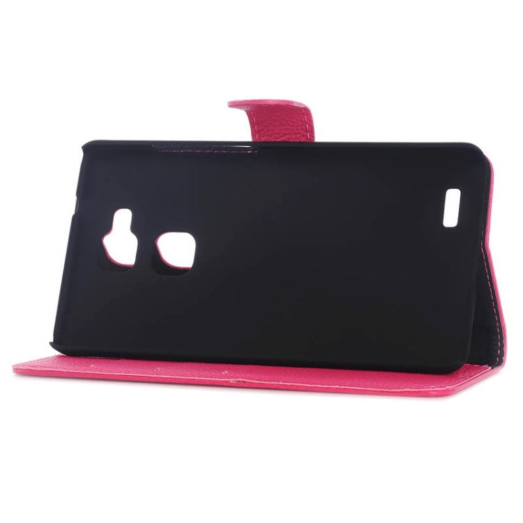 Litchi Texture Horizontal Flip Magnetic Buckle Leather Case with Card Slots & Wallet & Holder for Huawei Ascend Mate 7