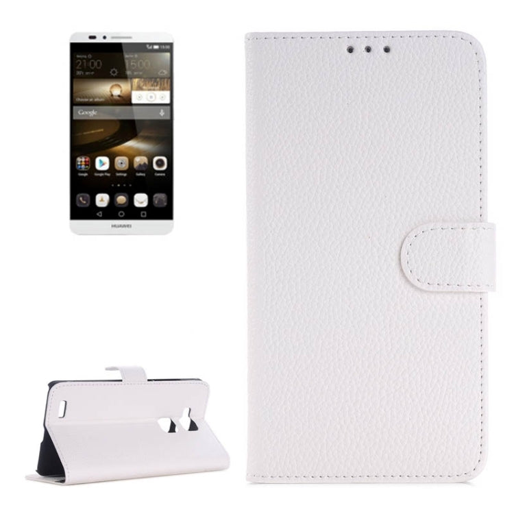 Litchi Texture Horizontal Flip Magnetic Buckle Leather Case with Card Slots & Wallet & Holder for Huawei Ascend Mate 7