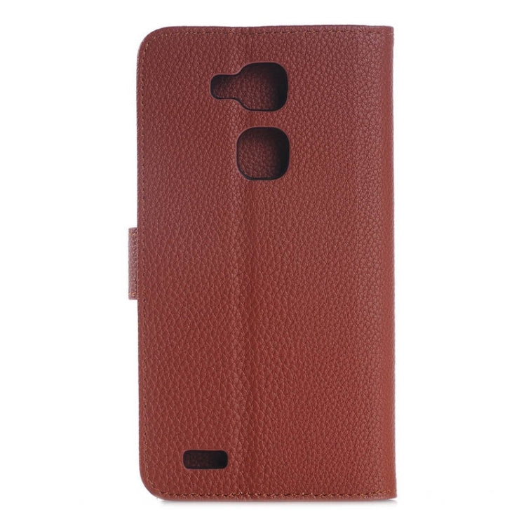 Litchi Texture Horizontal Flip Magnetic Buckle Leather Case with Card Slots & Wallet & Holder for Huawei Ascend Mate 7