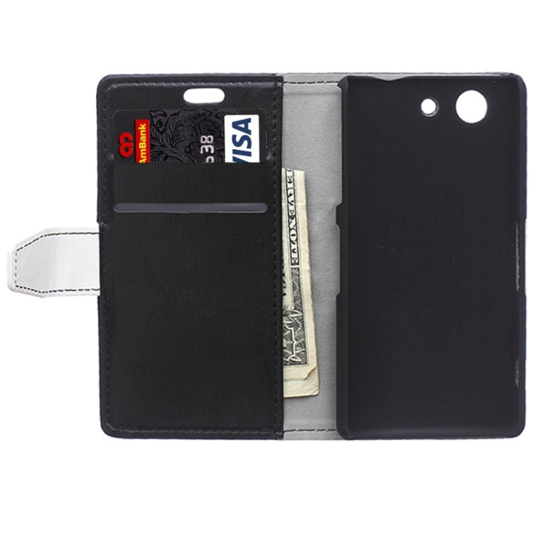 Crazy Horse Texture Color Matching Flip Leather Case with Holder & Card Slots & Wallet for Sony Xperia Z4 Compact