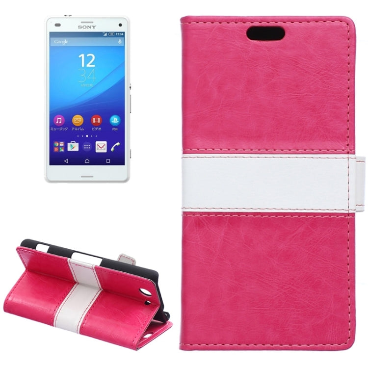Crazy Horse Texture Color Matching Flip Leather Case with Holder & Card Slots & Wallet for Sony Xperia Z4 Compact