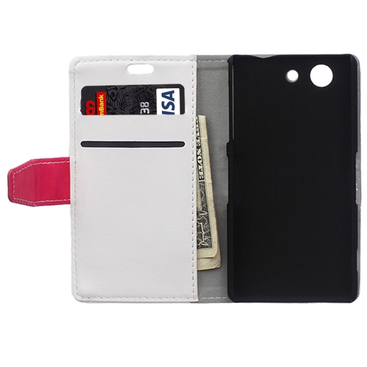 Crazy Horse Texture Color Matching Flip Leather Case with Holder & Card Slots & Wallet for Sony Xperia Z4 Compact