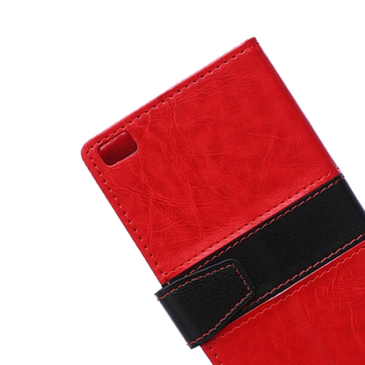 Horizontal Flip Color Matching Leather Case with Holder & Card Slots & Wallet for Huawei P8 Lite