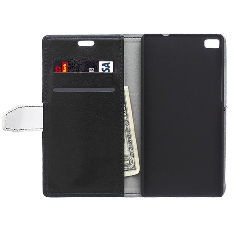 Horizontal Flip Color Matching Leather Case with Holder & Card Slots & Wallet for Huawei P8 Lite