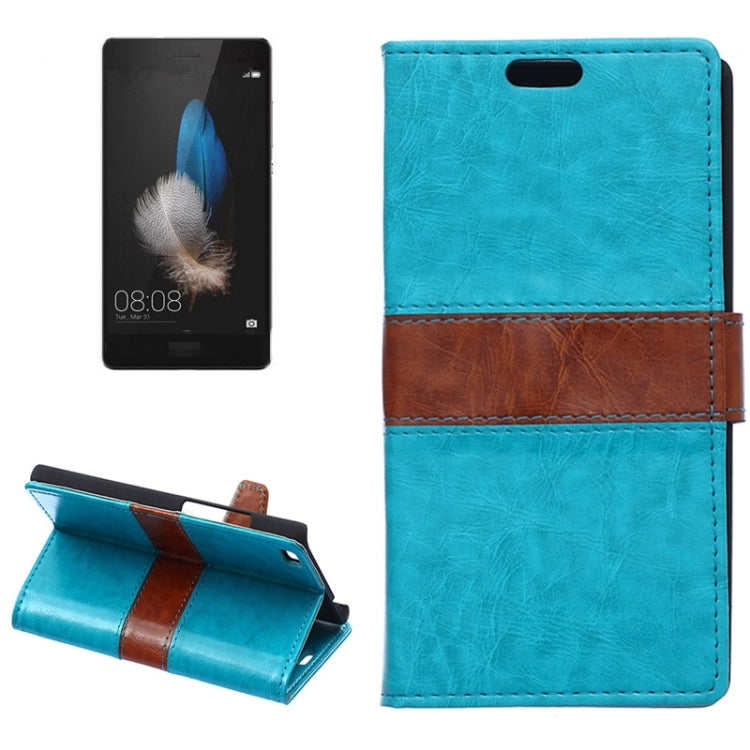 Horizontal Flip Color Matching Leather Case with Holder & Card Slots & Wallet for Huawei P8 Lite
