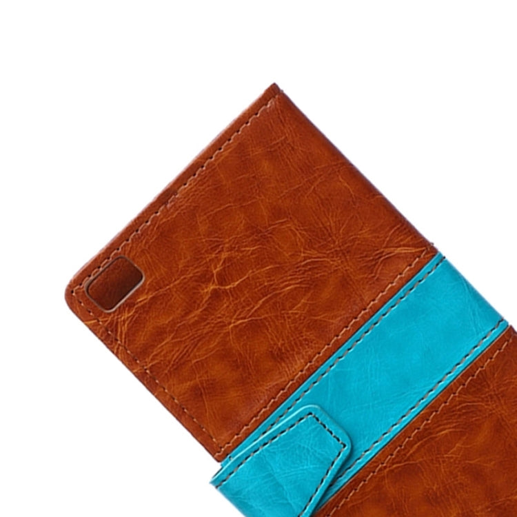 Horizontal Flip Color Matching Leather Case with Holder & Card Slots & Wallet for Huawei P8 Lite