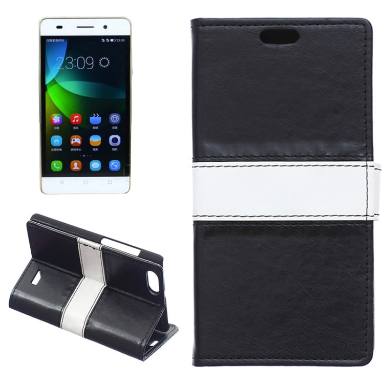 Horizontal Flip Color Matching Leather Case with Holder & Card Slots & Wallet for Huawei Honor 4C