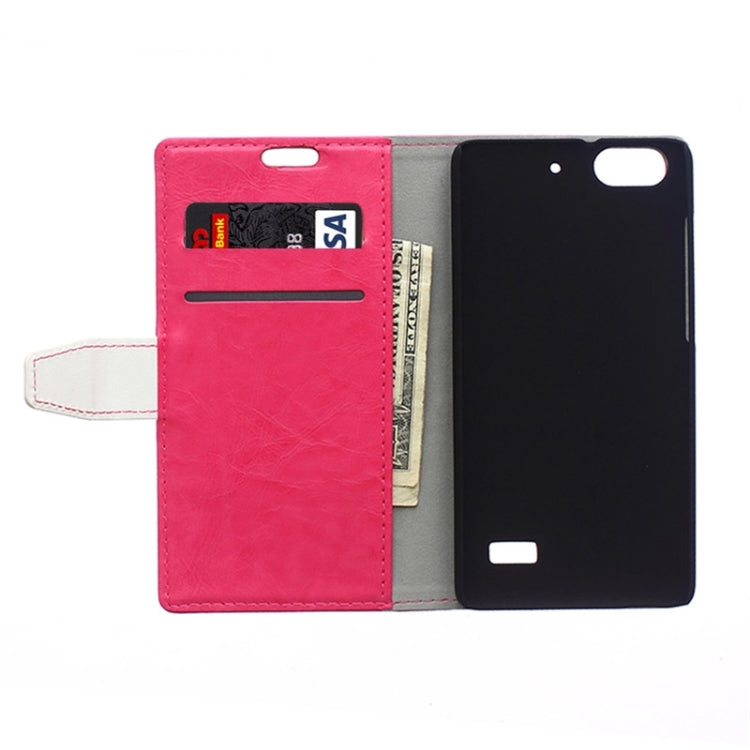 Horizontal Flip Color Matching Leather Case with Holder & Card Slots & Wallet for Huawei Honor 4C