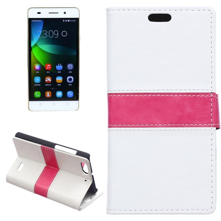 Horizontal Flip Color Matching Leather Case with Holder & Card Slots & Wallet for Huawei Honor 4C