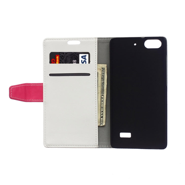Horizontal Flip Color Matching Leather Case with Holder & Card Slots & Wallet for Huawei Honor 4C