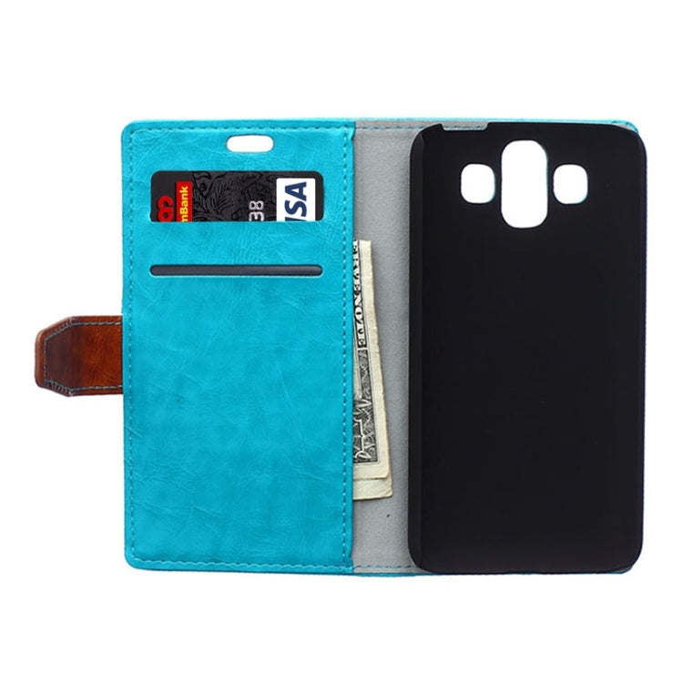 Crazy Horse Texture Horizontal Flip Color Matching Leather Case with Card Slots & Wallet & Holder for LG AKA