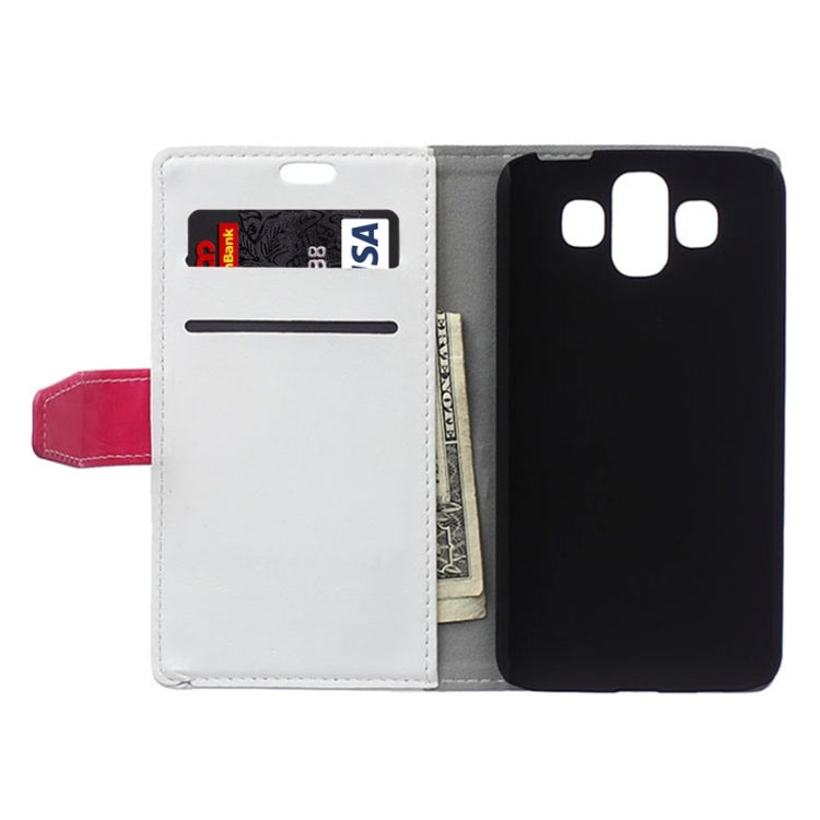 Crazy Horse Texture Horizontal Flip Color Matching Leather Case with Card Slots & Wallet & Holder for LG AKA