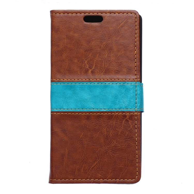 Crazy Horse Texture Horizontal Flip Color Matching Leather Case with Card Slots & Wallet & Holder for LG AKA