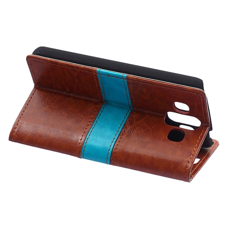 Crazy Horse Texture Horizontal Flip Color Matching Leather Case with Card Slots & Wallet & Holder for LG AKA