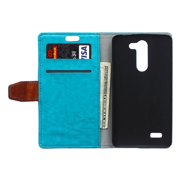 Crazy Horse Texture Horizontal Flip Color Matching Leather Case with Card Slots & Wallet & Holder for LG L Bello / D331