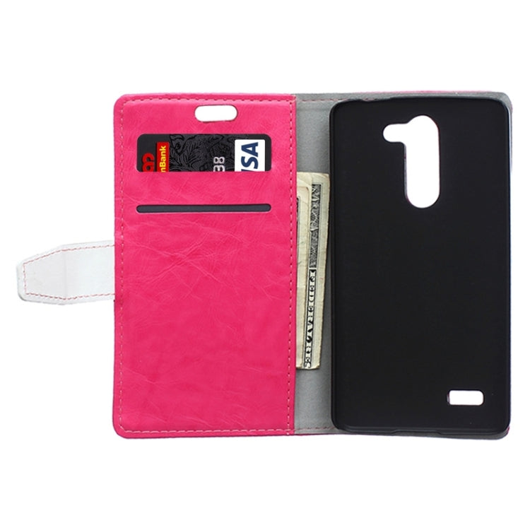 Crazy Horse Texture Horizontal Flip Color Matching Leather Case with Card Slots & Wallet & Holder for LG L Bello / D331