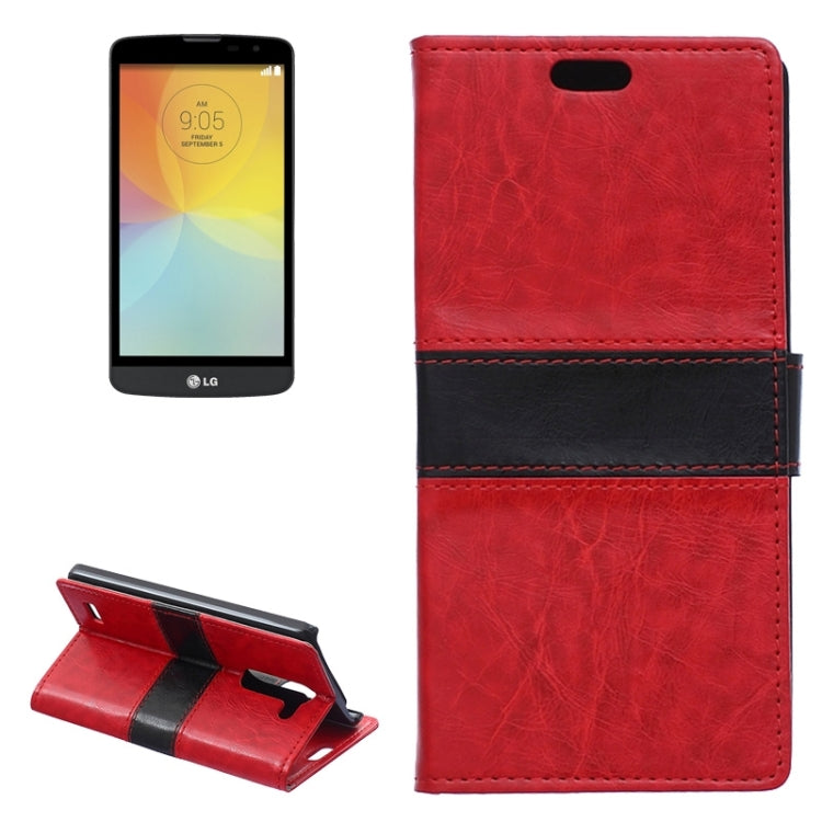 Crazy Horse Texture Horizontal Flip Color Matching Leather Case with Card Slots & Wallet & Holder for LG L Bello / D331