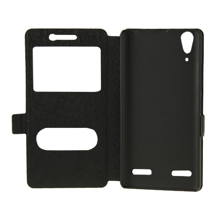 Horizontal Flip Leather Case with Holder & Caller ID Display & Unlock Window for Lenovo K3