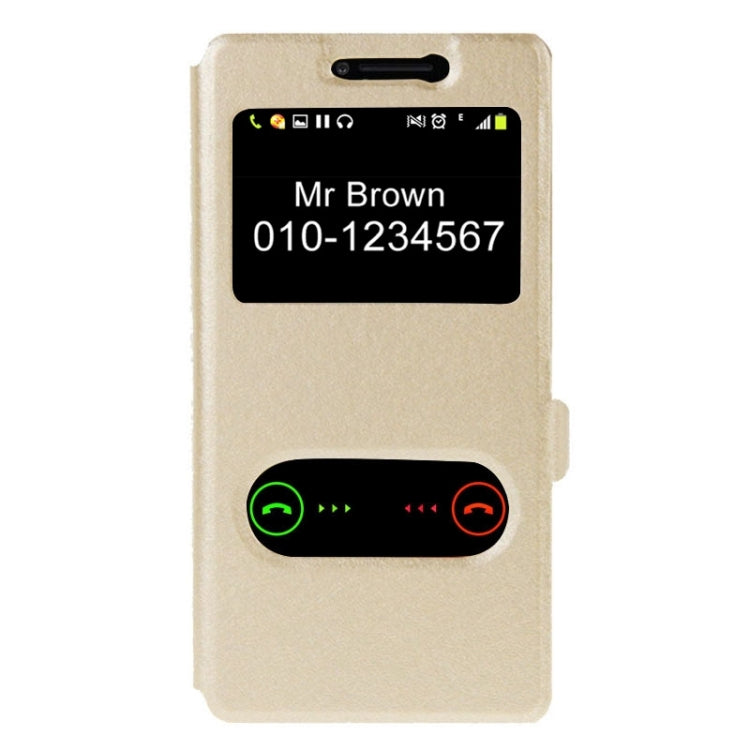 Horizontal Flip Leather Case with Holder & Caller ID Display & Unlock Window for Lenovo K3