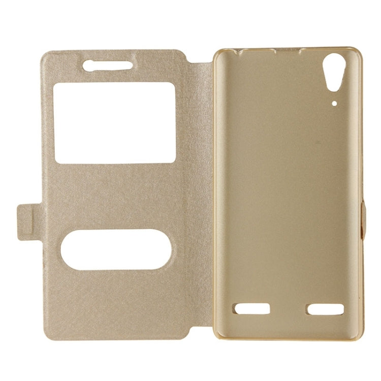 Horizontal Flip Leather Case with Holder & Caller ID Display & Unlock Window for Lenovo K3