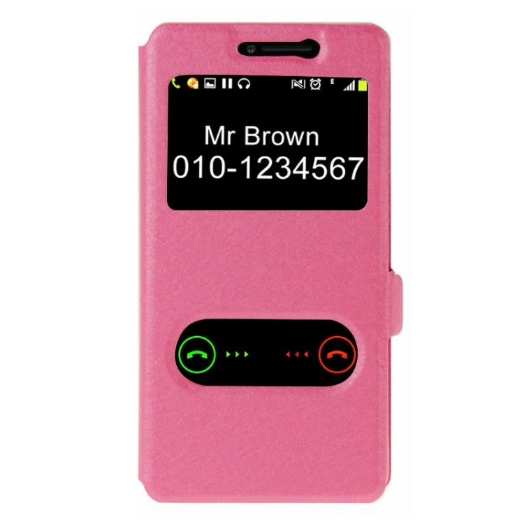 Horizontal Flip Leather Case with Holder & Caller ID Display & Unlock Window for Lenovo K3