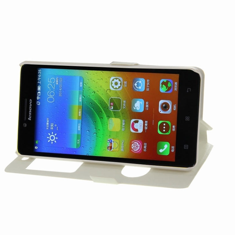 Horizontal Flip Leather Case with Holder & Caller ID Display & Unlock Window for Lenovo K3