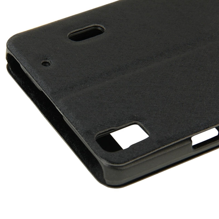 Horizontal Flip Leather Case with Holder & Caller ID Display Window & Unlock Window for Lenovo K3 Note