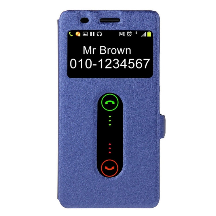 Horizontal Flip Leather Case with Holder & Caller ID Display Window & Unlock Window for Lenovo K3 Note