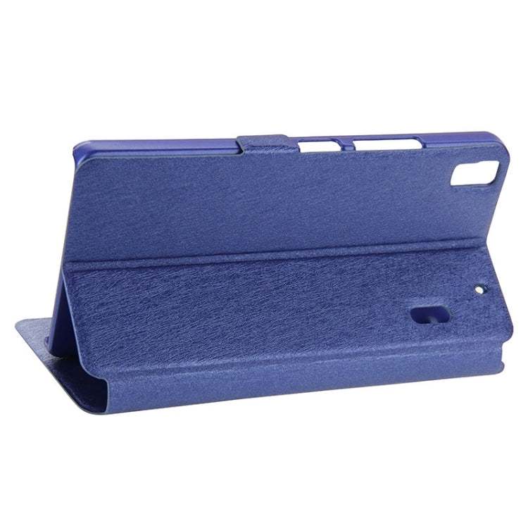 Horizontal Flip Leather Case with Holder & Caller ID Display Window & Unlock Window for Lenovo K3 Note