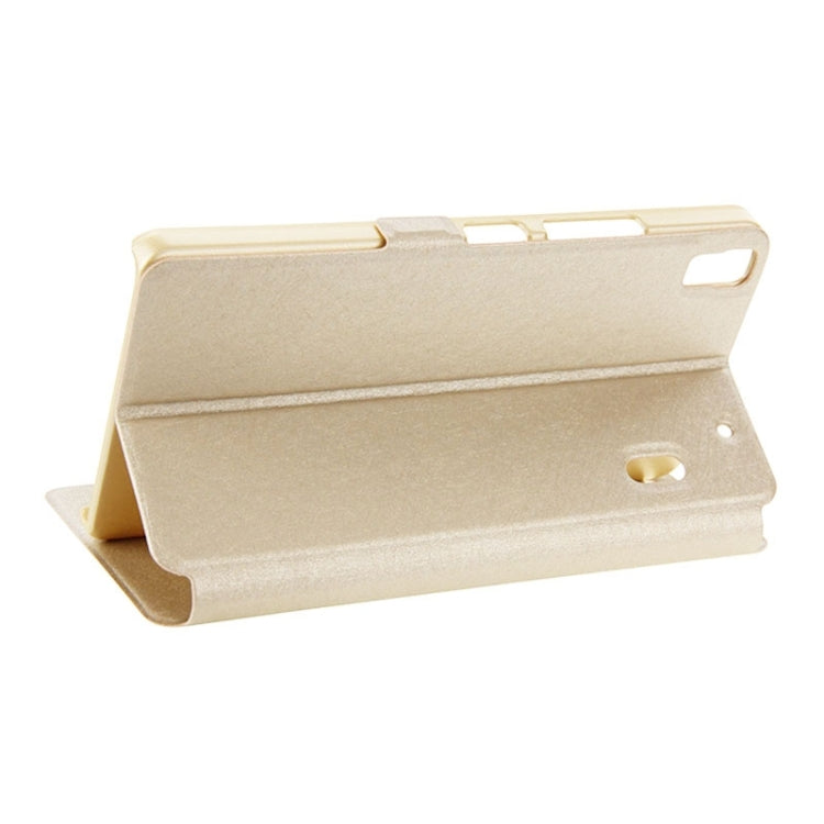 Horizontal Flip Leather Case with Holder & Caller ID Display Window & Unlock Window for Lenovo K3 Note