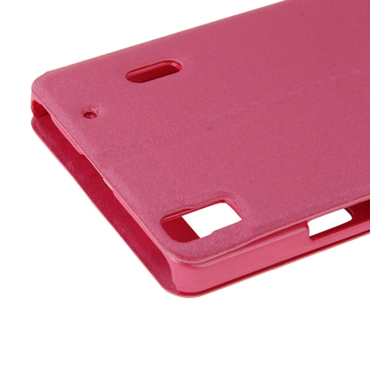 Horizontal Flip Leather Case with Holder & Caller ID Display Window & Unlock Window for Lenovo K3 Note
