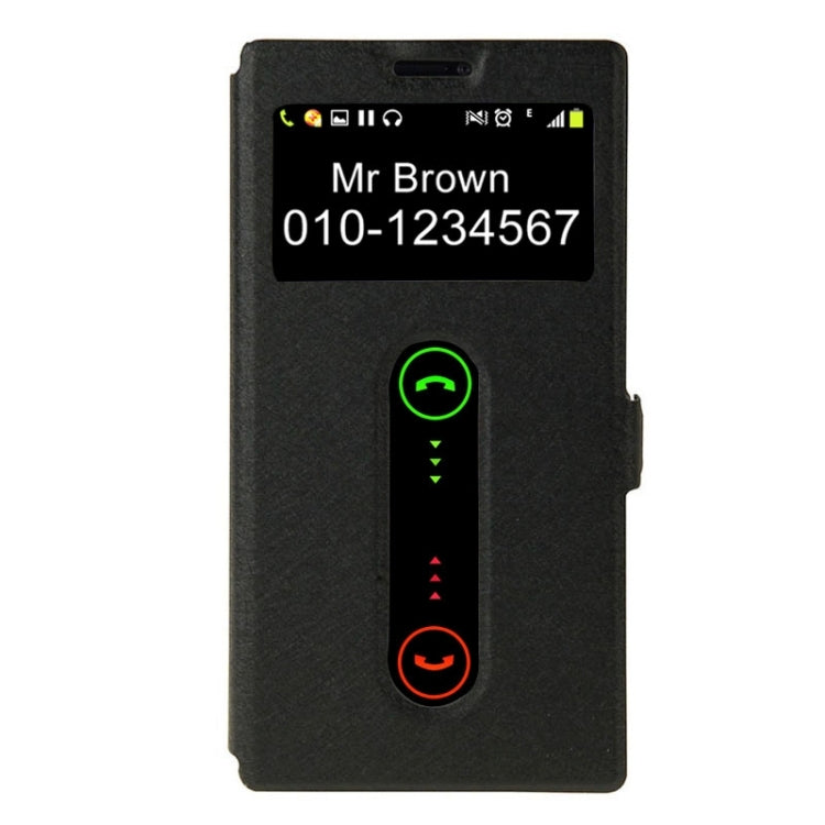 Horizontal Flip Leather Case with Holder & Caller ID Display Window & Unlock Window for Lenovo Vibe Z2