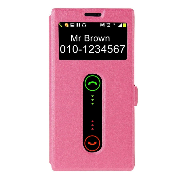 Horizontal Flip Leather Case with Holder & Caller ID Display Window & Unlock Window for Lenovo Vibe Z2