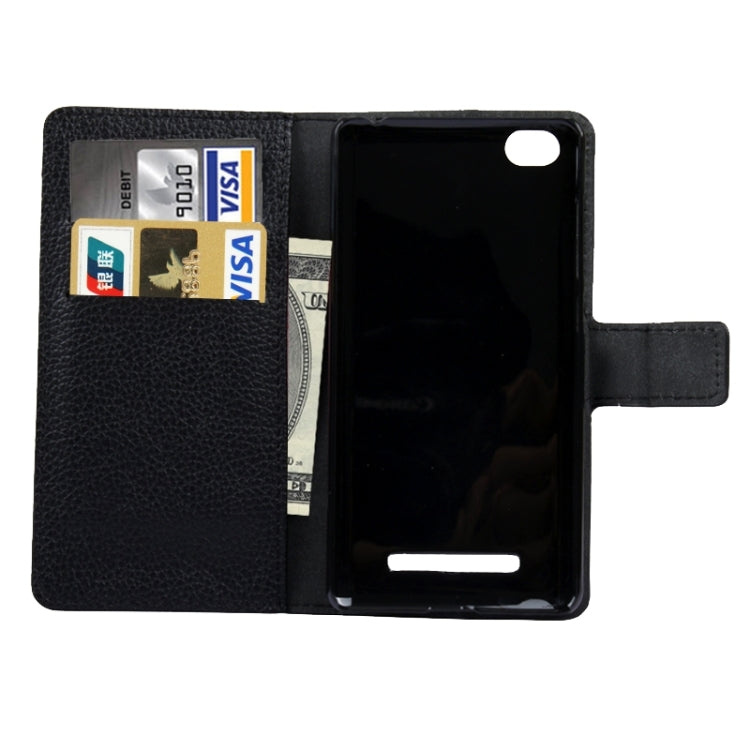Litchi Texture Leather Case with Holder & Card Slots & Wallet for Xiaomi Mi 4i(Magenta)