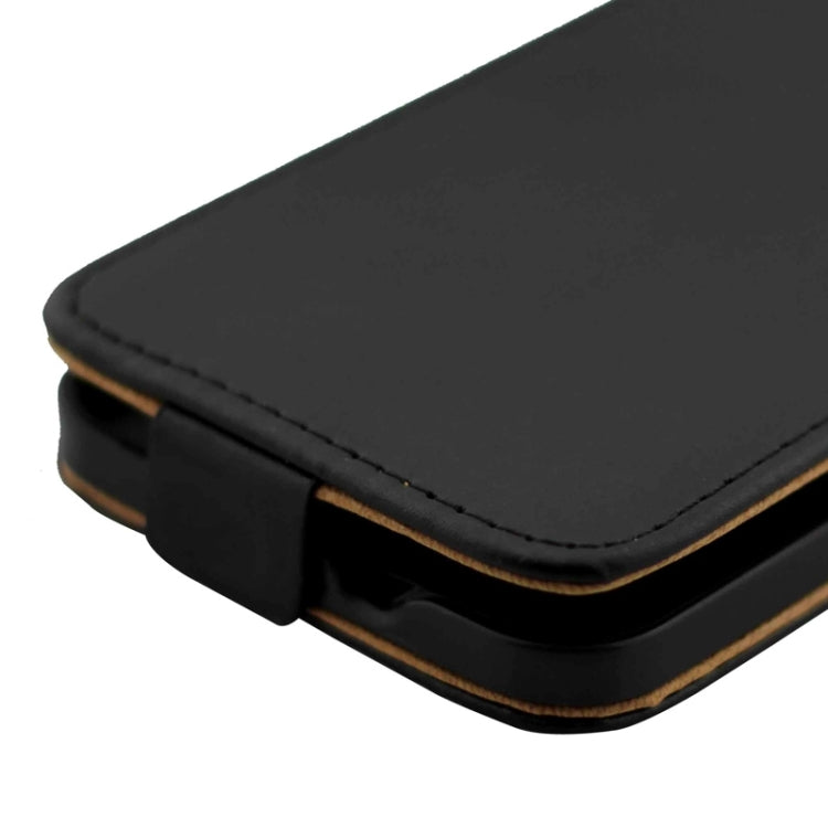 Vertical Flip Magnetic Button Leather Case for Sony Xperia E4g(Black)