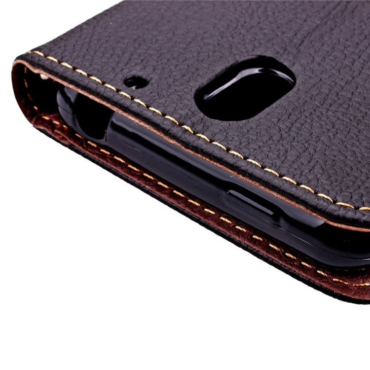 For HTC Desire 610 Leaf Magnetic Snap Litchi Texture Horizontal Flip Leather Case with Card Slots & Holder & Wallet & Lanyard