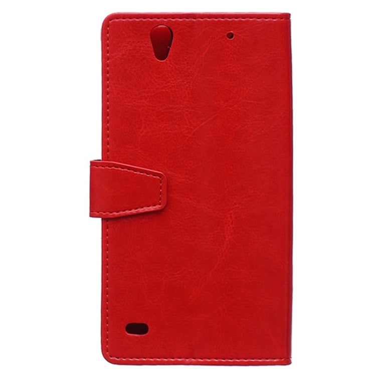 Crazy Horse Texture Horizontal Flip Magnetic Buckle Leather Case with Card Slots & Wallet & Holder for Sony Xperia C4