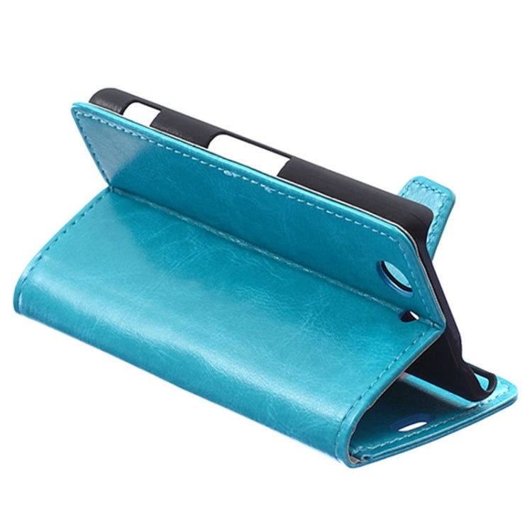 Crazy Horse Texture Horizontal Flip Magnetic Buckle Leather Case with Card Slots & Wallet & Holder for Sony Xperia Z4 Compact