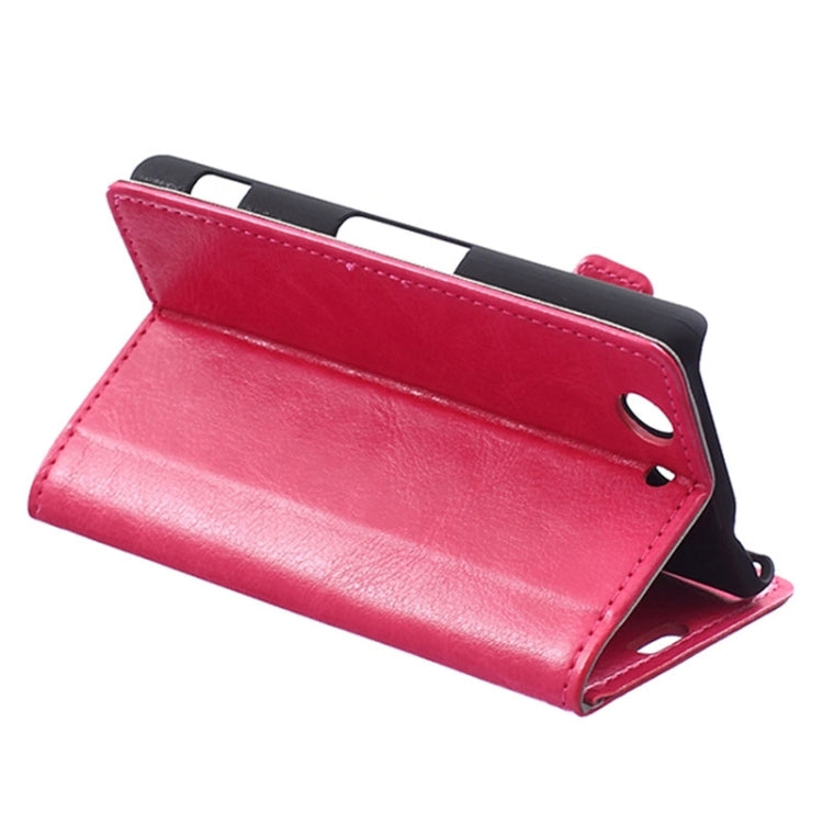 Crazy Horse Texture Horizontal Flip Magnetic Buckle Leather Case with Card Slots & Wallet & Holder for Sony Xperia Z4 Compact