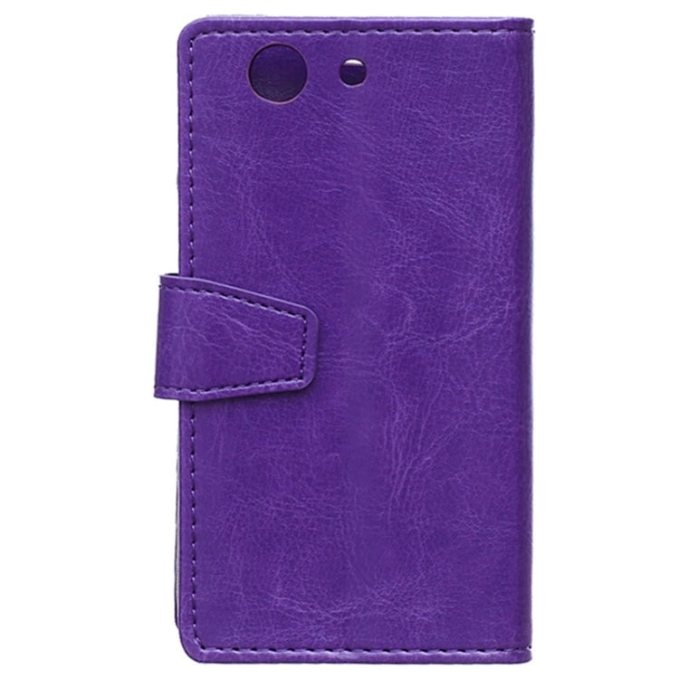 Crazy Horse Texture Horizontal Flip Magnetic Buckle Leather Case with Card Slots & Wallet & Holder for Sony Xperia Z4 Compact