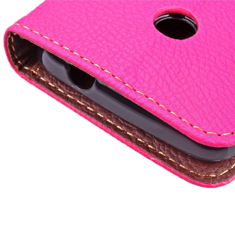 Leaf Magnetic Snap Litchi Texture Horizontal Flip Leather Case with Card Slots & Holder & Wallet & Lanyard for Nokia Lumia 530