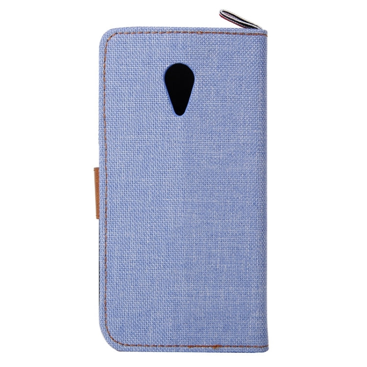 Denim Texture Leather Case with Card Slots & Holder & Lanyard for Moto G(2nd Gen.)