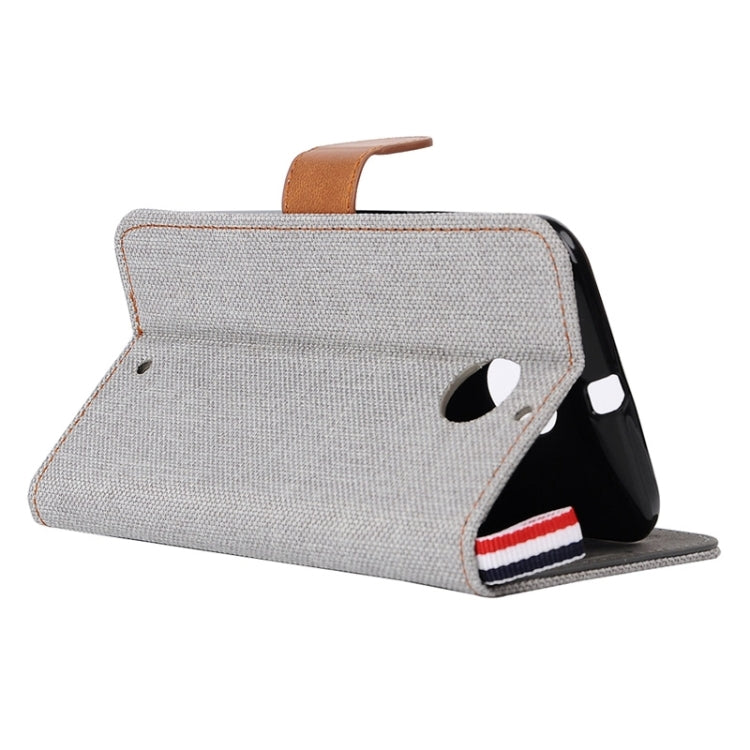 Denim Texture Leather Case with Card Slots & Holder & Lanyard for Moto X(2nd Gen.)