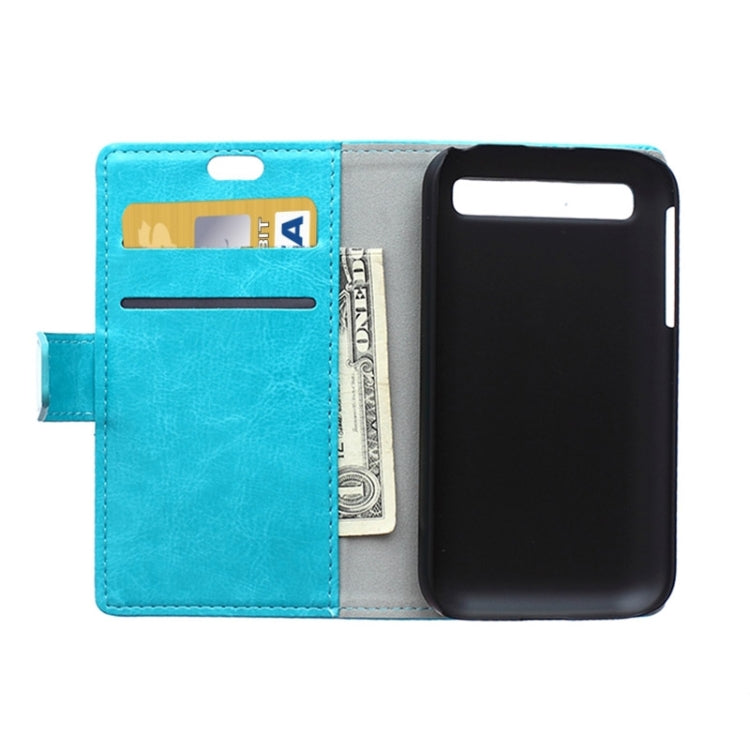 Crazy Horse Texture Horizontal Flip Solid Color Magnetic Buckle Leather Case with Holder & Card Slots & Wallet for Blackberry Classic / Q20
