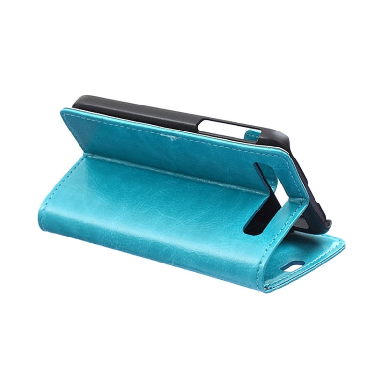 Crazy Horse Texture Horizontal Flip Solid Color Magnetic Buckle Leather Case with Holder & Card Slots & Wallet for Blackberry Classic / Q20