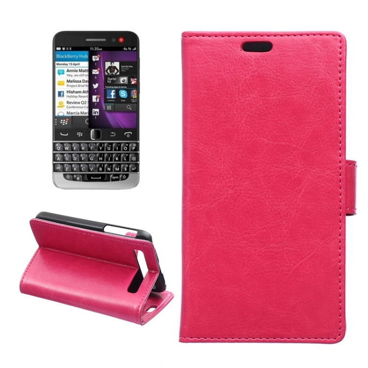 Crazy Horse Texture Horizontal Flip Solid Color Magnetic Buckle Leather Case with Holder & Card Slots & Wallet for Blackberry Classic / Q20