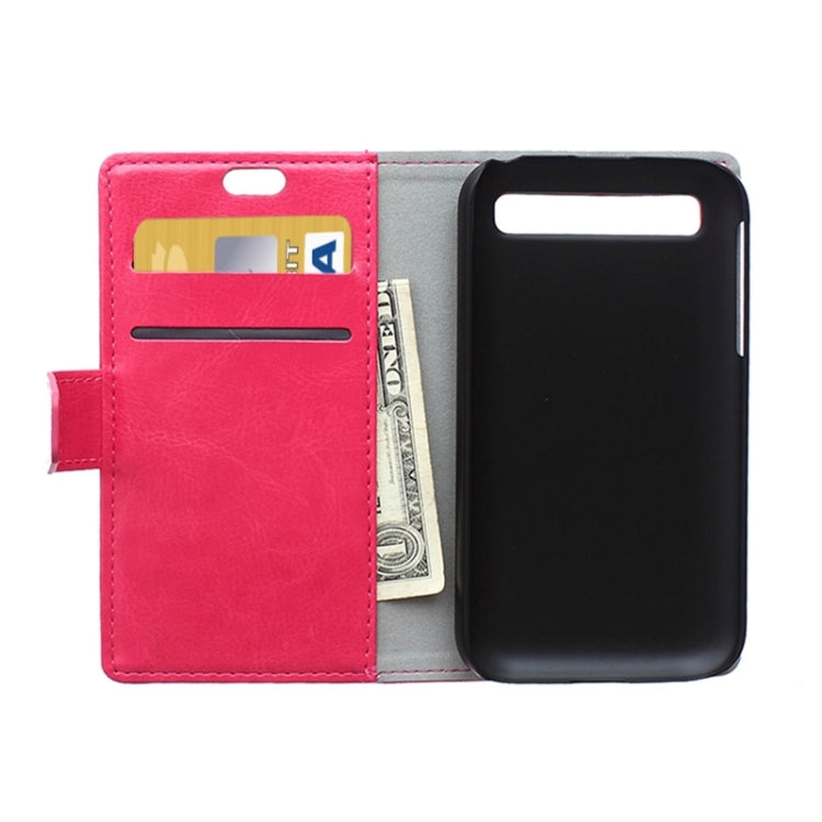 Crazy Horse Texture Horizontal Flip Solid Color Magnetic Buckle Leather Case with Holder & Card Slots & Wallet for Blackberry Classic / Q20