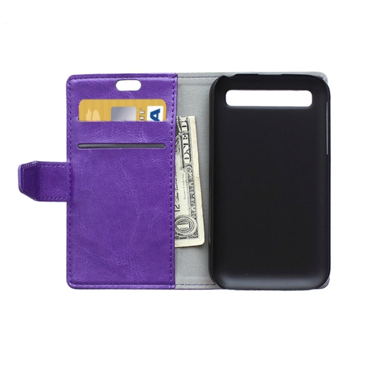 Crazy Horse Texture Horizontal Flip Solid Color Magnetic Buckle Leather Case with Holder & Card Slots & Wallet for Blackberry Classic / Q20